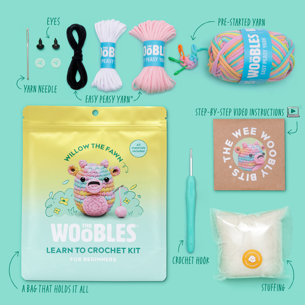 Kit de crochet pastel Willow le faon