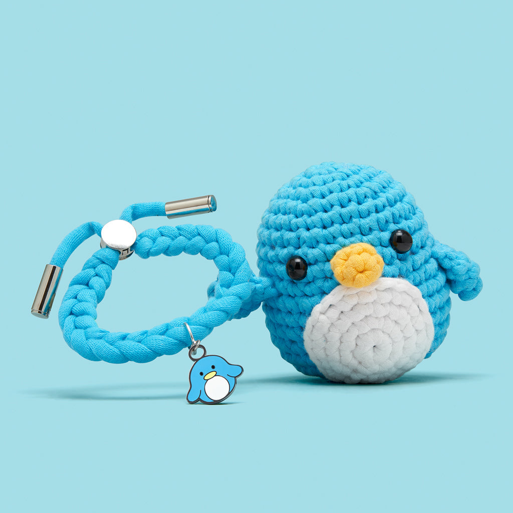 Kit de crochet Pierre le Pingouin avec kit de bracelet à breloques gratuit
