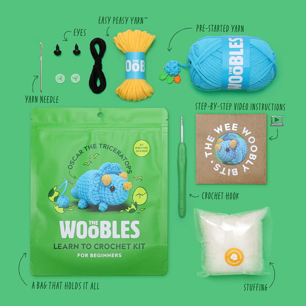 Kit de crochet Oscar le Triceratops